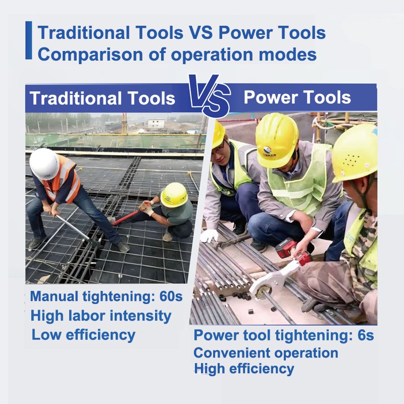 Concrete Construction Accessories Quick Connect Cold Rolled Rebar Connecting Torque Wrench Electric Rebar Coupler Wrench