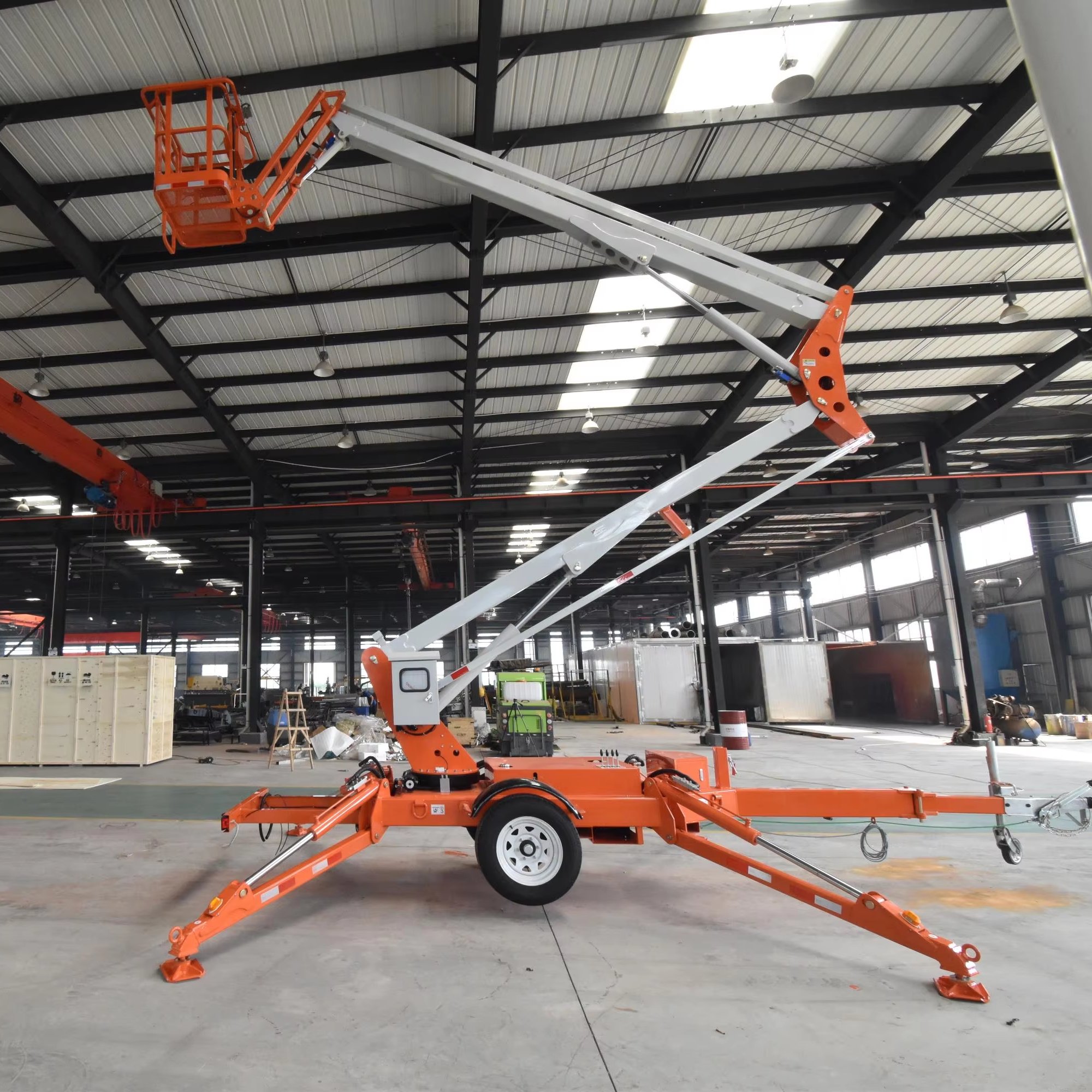 Articulated Aerial Work Elevator Trailer Tow-Behind Nacelle Lifts with 300kg