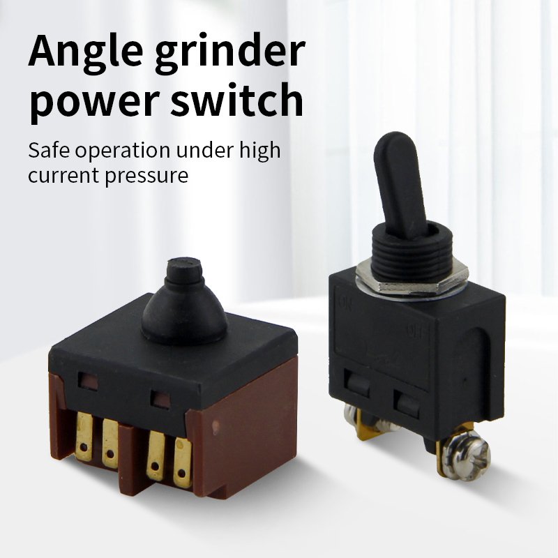 100 Type Angle Grinder with Power Button Switch Electric Grinding Wheel Cutting Machine Front Rear Access Tool Accessories