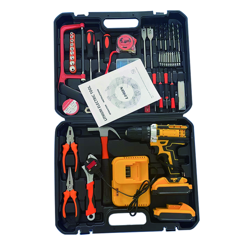 OEM Support power tools 20v cordless lithium electric drill set with battery and charger 118pcs accessories drill kit