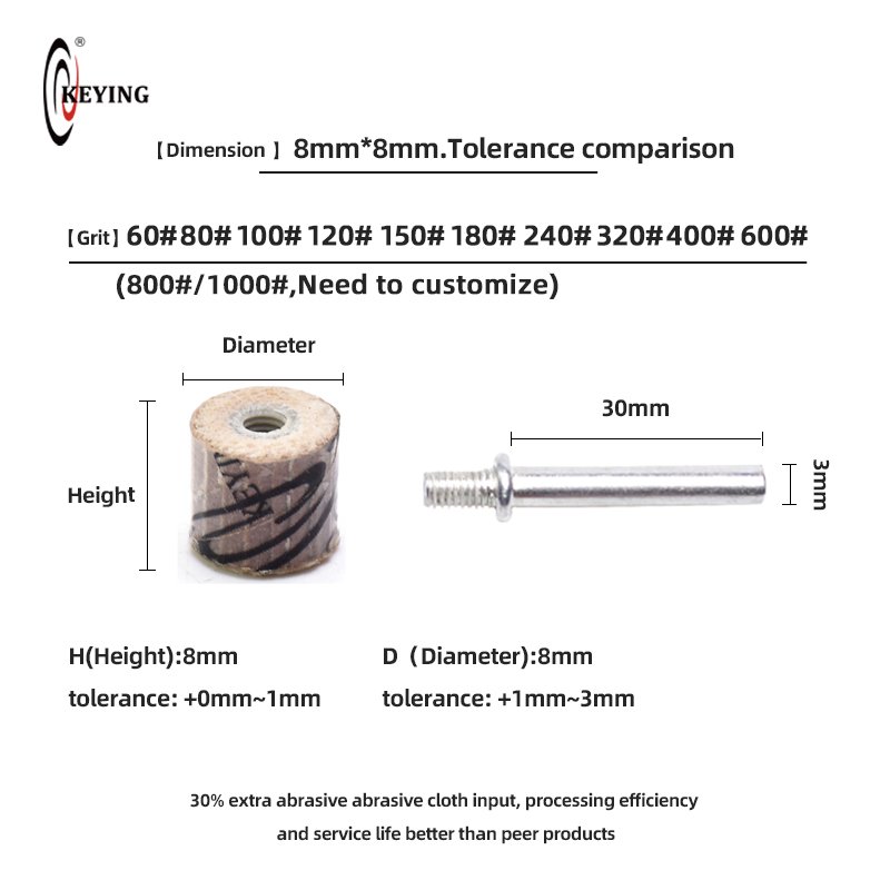 Keying Abrasives DIY Mini Unmounted Flap Wheel 1/8" Sandpaper Flap Wheels Sanding Disc for Dremel Accessories and Rotary Tool