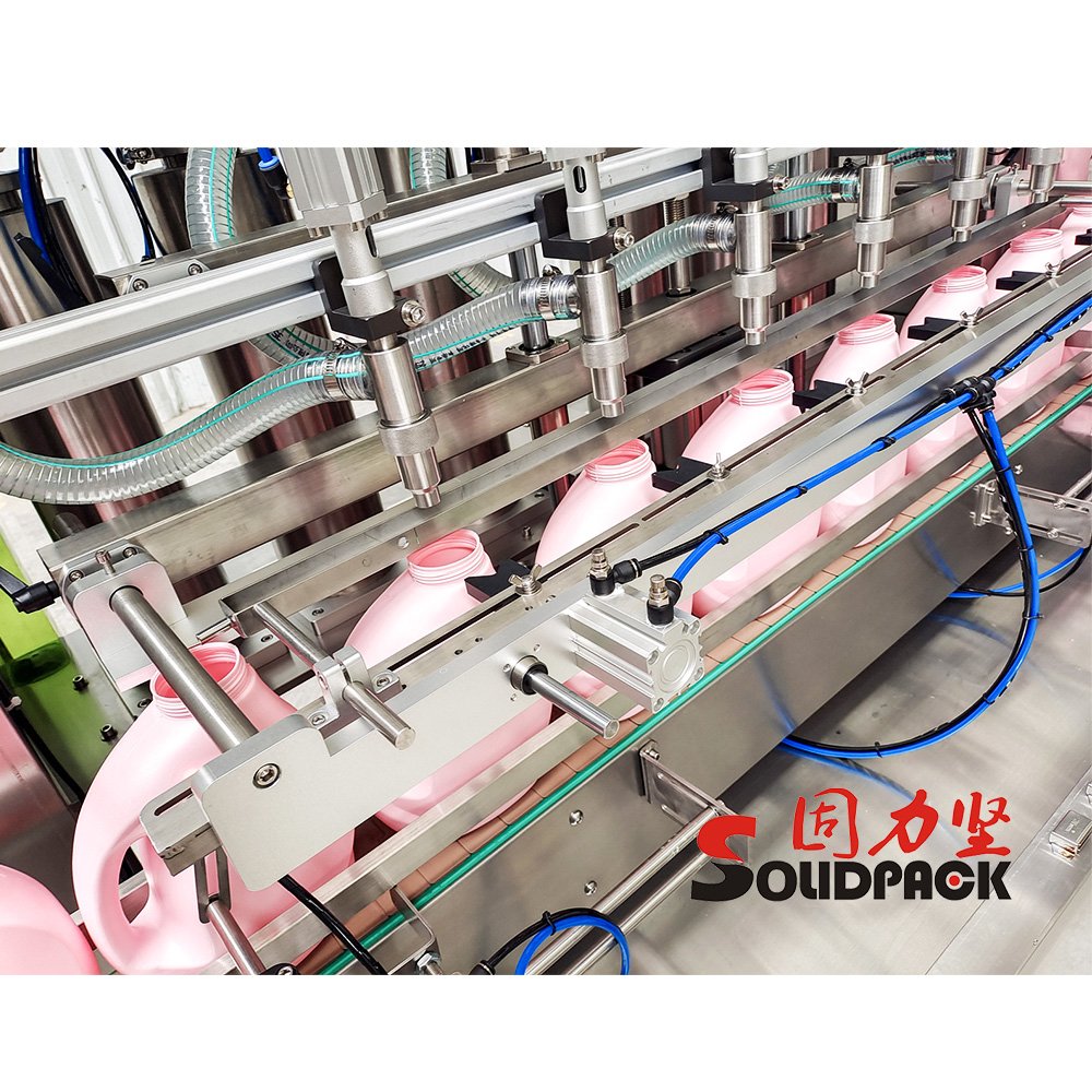 Solidpack Full Automatic Motor Oil 6 Heads Servo Motor Filler Lubricating Oil Canning Line Equipment