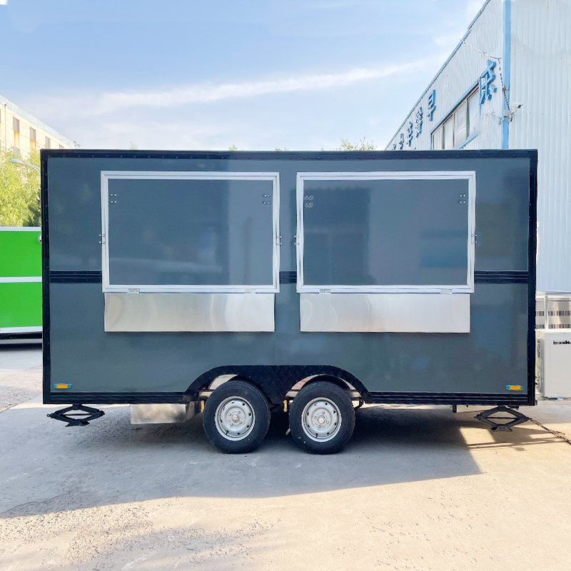 CE Approved Commercial Outdoor Fast Food Mobile Kitchen Container House Kiosk Trailer for Sale Europe
