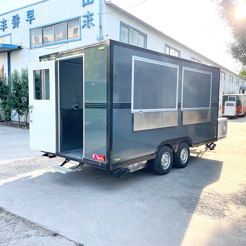 CE Approved Commercial Outdoor Fast Food Mobile Kitchen Container House Kiosk Trailer for Sale Europe