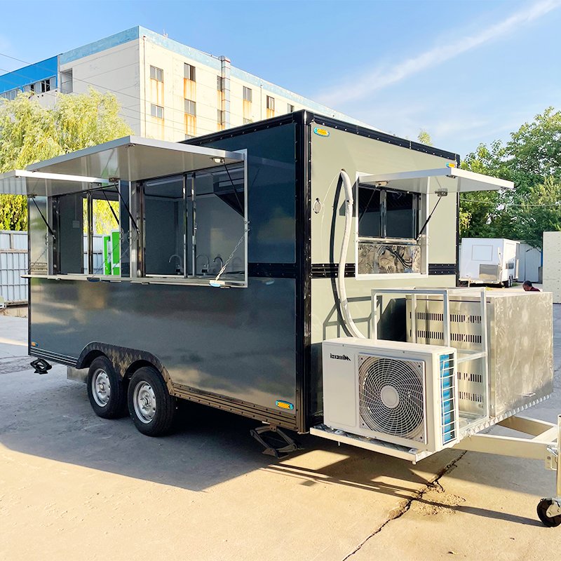 CE Approved Commercial Outdoor Fast Food Mobile Kitchen Container House Kiosk Trailer for Sale Europe