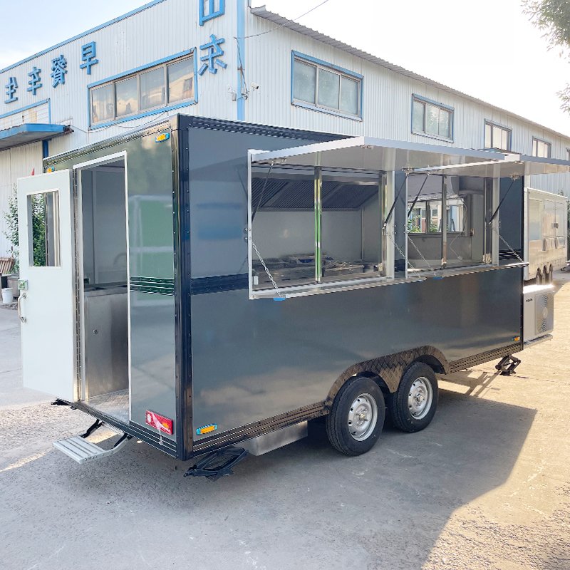 CE Approved Commercial Outdoor Fast Food Mobile Kitchen Container House Kiosk Trailer for Sale Europe