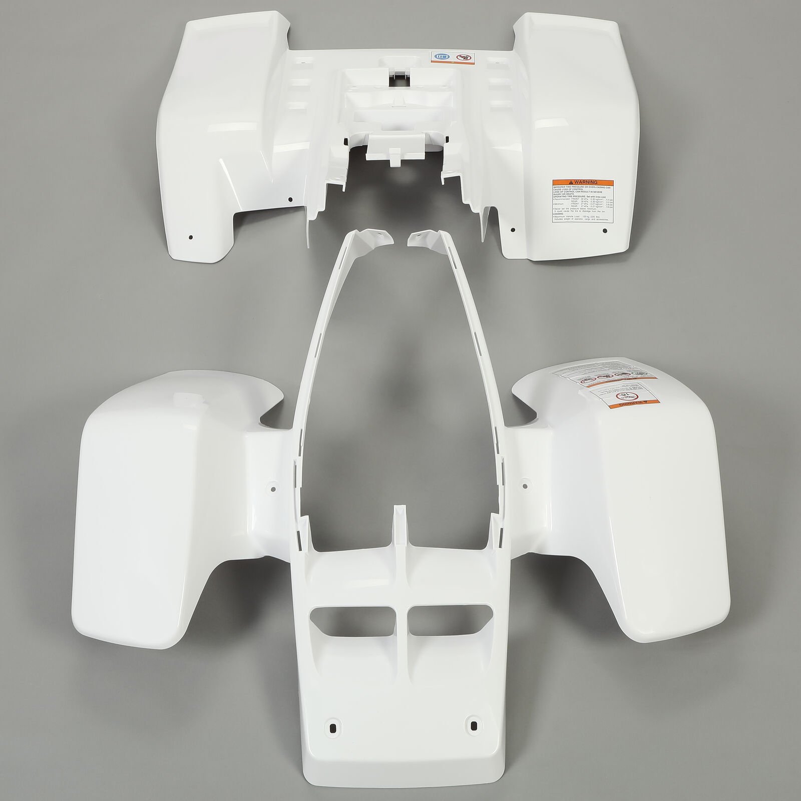 For 1987-2006 Yamaha Banshee 350 YFZ350 Front&Rear Fenders Plastic Body WHITE