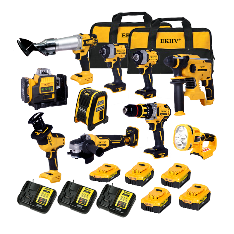 Portable Cordless Drill Combination Tool Set Wireless Lithium Electric Impact Drills Rechargeable Battery Power Screwdriver Kits