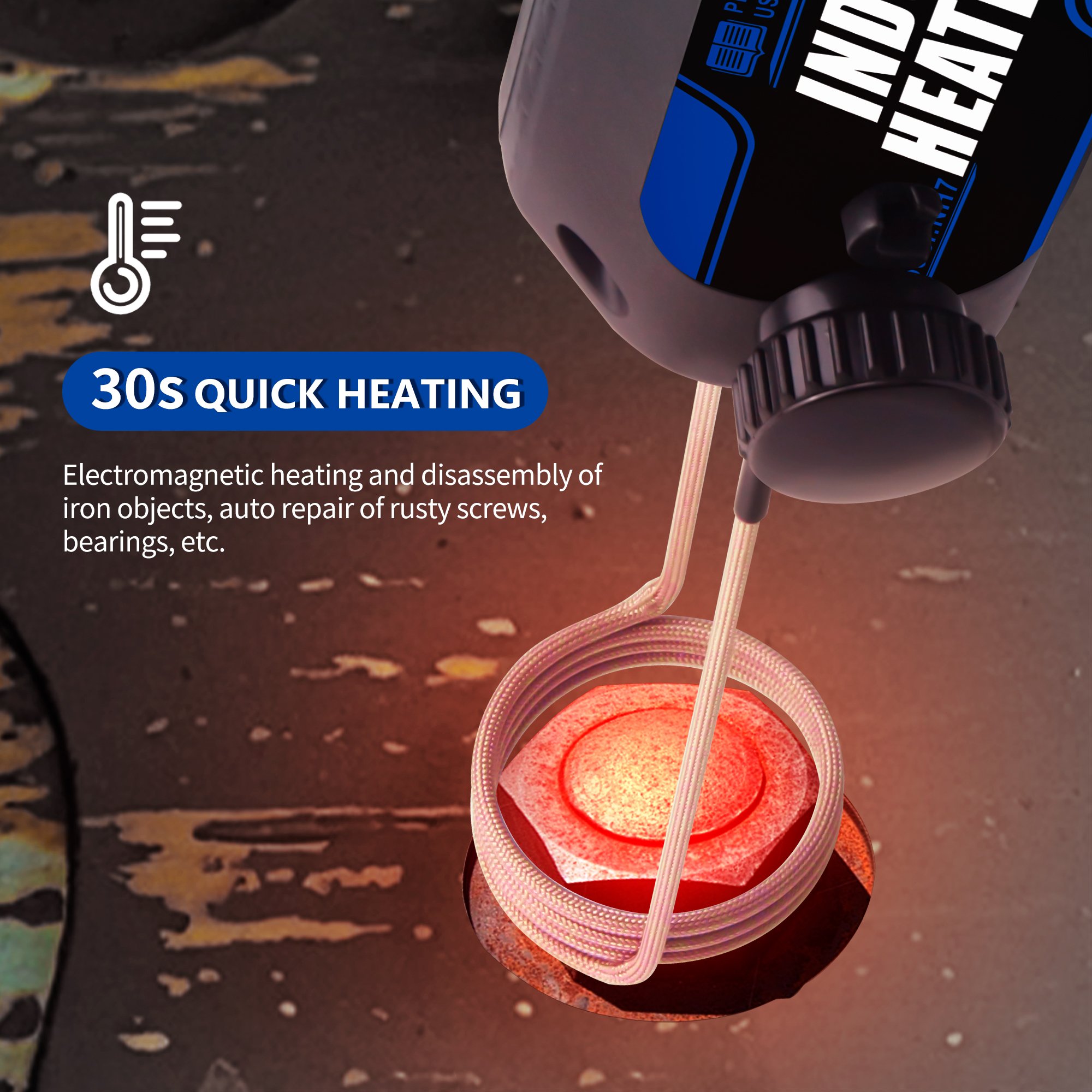 Factory NH7 New Model 1.1Kw Bolt Heater Remover Handheld Magnetic Induction Heater Full Coils for Rusty Body Repair Equipment