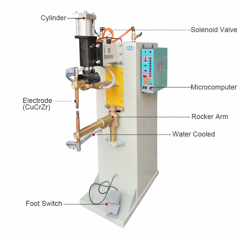 For Car Body Repair Battery Metal Dent Puller Resistance Power Frequency AC Pneumatic Spot Welding Machine