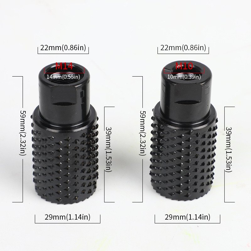 LISCA M10/M14 Rotary Grinding Gouge Spherical Spindles Shaped Wood Gouge Power Carving Accessories Angle Grinder Grinding Head