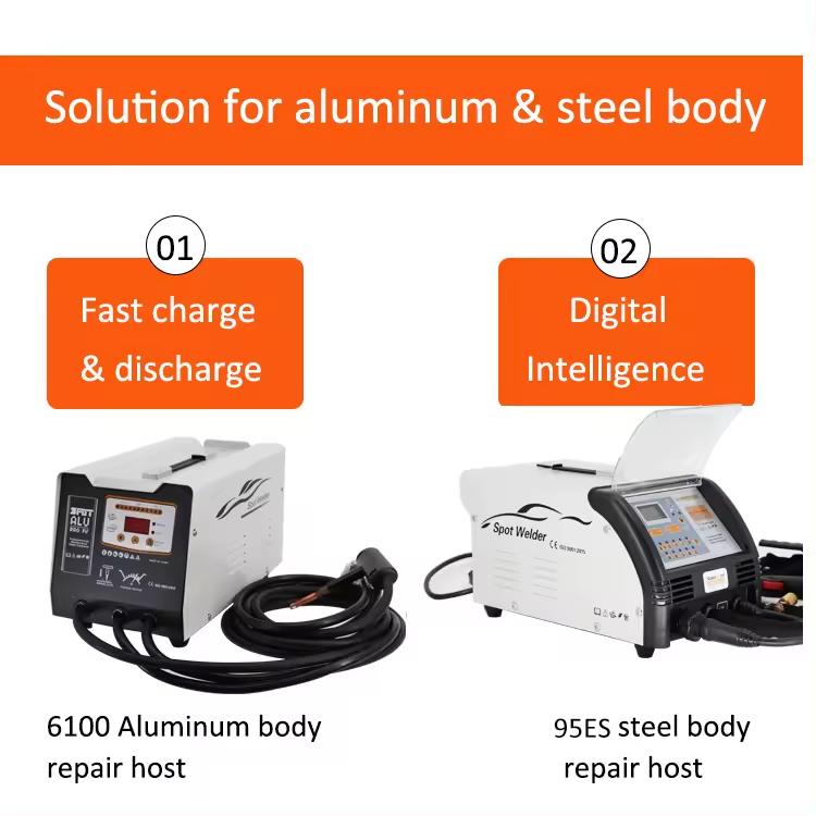 FUNISI 95ES 6100 Aluminum Spot Welder Dent Puller Stud Dent Puller Machine for Aluminum Steel Car Body