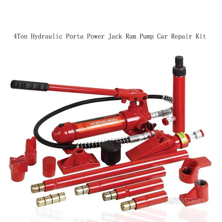 4 Ton Heavy Duty Porta Power Power Jack With Blow case 4 T Portable Power Jack 4ton Hydraulic Cylinder Ram Jack