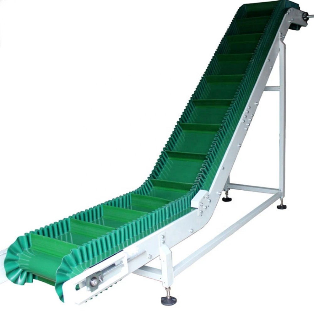 Wear Resisting Moist Seafood Conveying PVC/PU Material Belt Conveyer Lifter