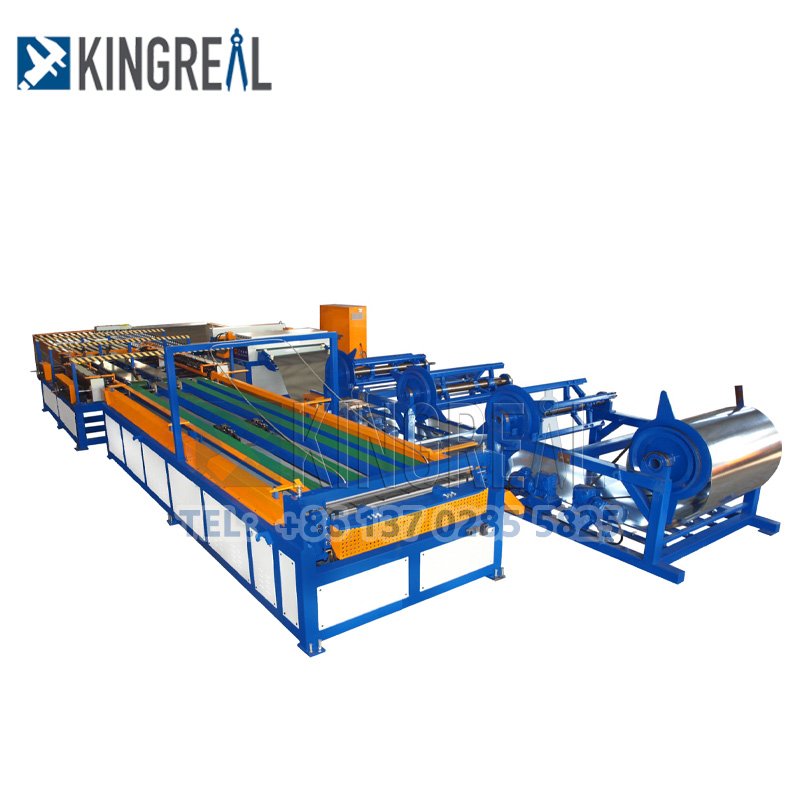 KINGREAL HVAC Automatic Duct Pipe Production Line Duct Tape Making Machine Air Duct Roll Forming Machine Factory Design