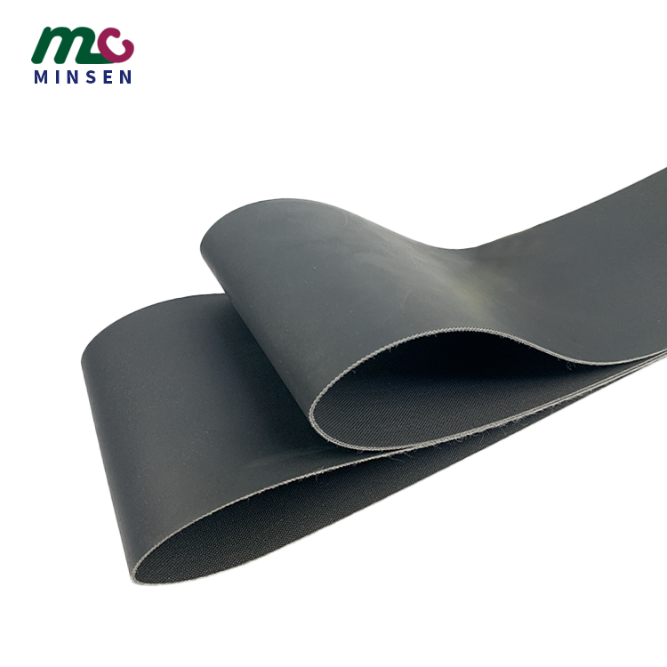 Manufacturer wear resistant smooth surface flat conveyor belt black PU conveyor belt