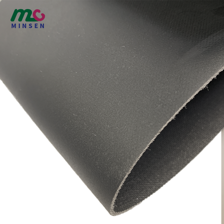 Manufacturer wear resistant smooth surface flat conveyor belt black PU conveyor belt