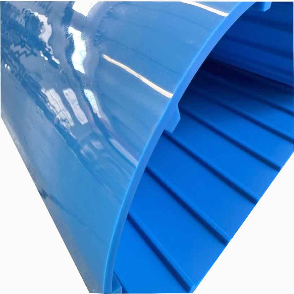 blue pu food grade easy clean conveyor belt for meat transport