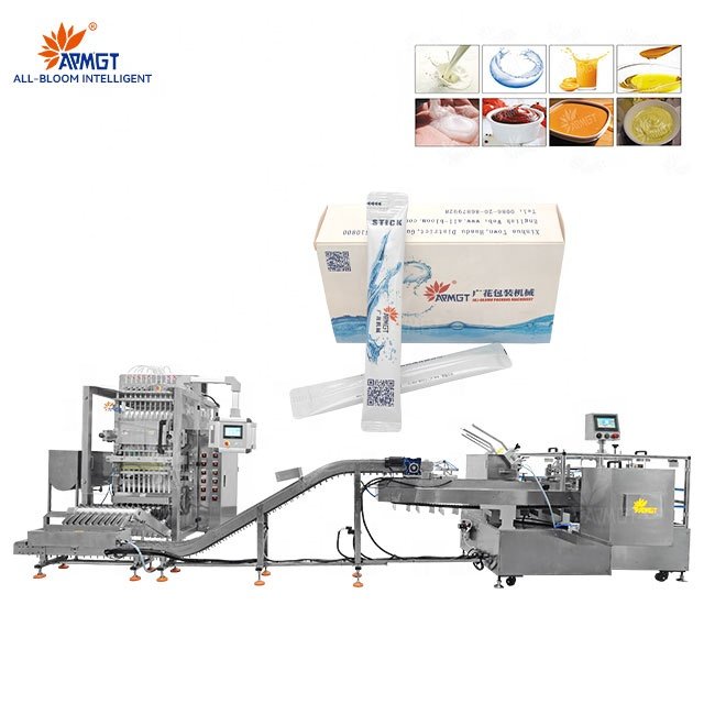 Automatic Multi Lanes Liquid Jelly Stick Filling Sealing Packaging Machine Stick Pack Liquid Packing and Boxing System