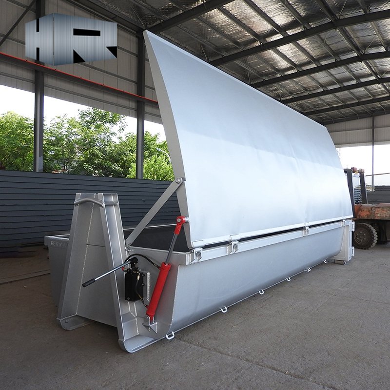 12 Yard Heavy duty hook bins waste recycling roll off dumpster container hook truck bodies hook lift container with steel lids