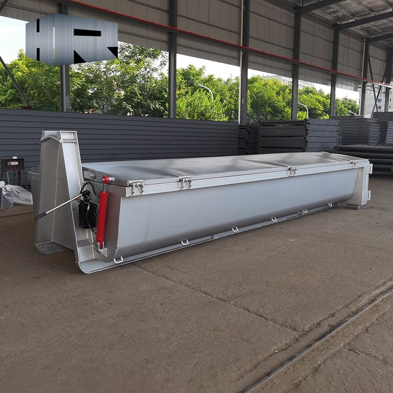 12 Yard Heavy duty hook bins waste recycling roll off dumpster container hook truck bodies hook lift container with steel lids