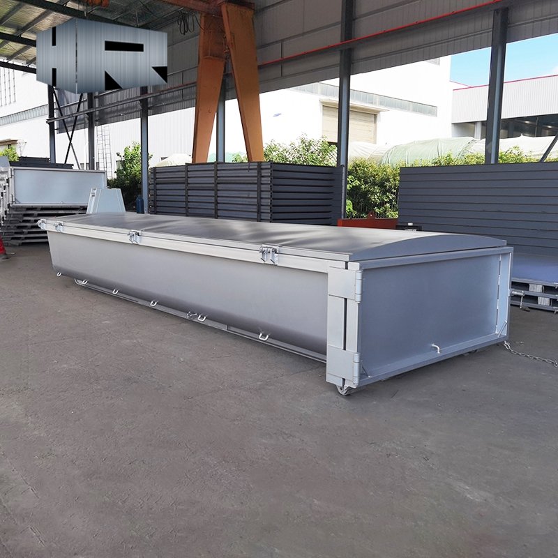 12 Yard Heavy duty hook bins waste recycling roll off dumpster container hook truck bodies hook lift container with steel lids
