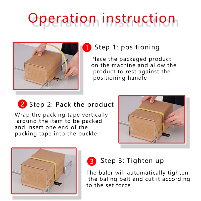 SJB Hot Selling Semi -Auto Strap for Carton Box Strapping Machine Case PP Belt Horizontal Electric Packing Machine