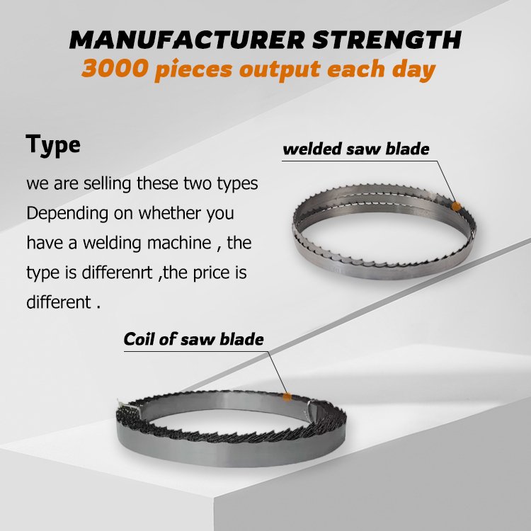 0.8thinkness 180x2.2x25.4 multi rip 420 stainless steel bandsaw blades for wide wood cutting