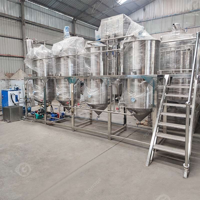 Olive Mustard Animal Fat Auto Oil Edible Small Scale Mini Refinery Refining Equipment Plant Machine Line
