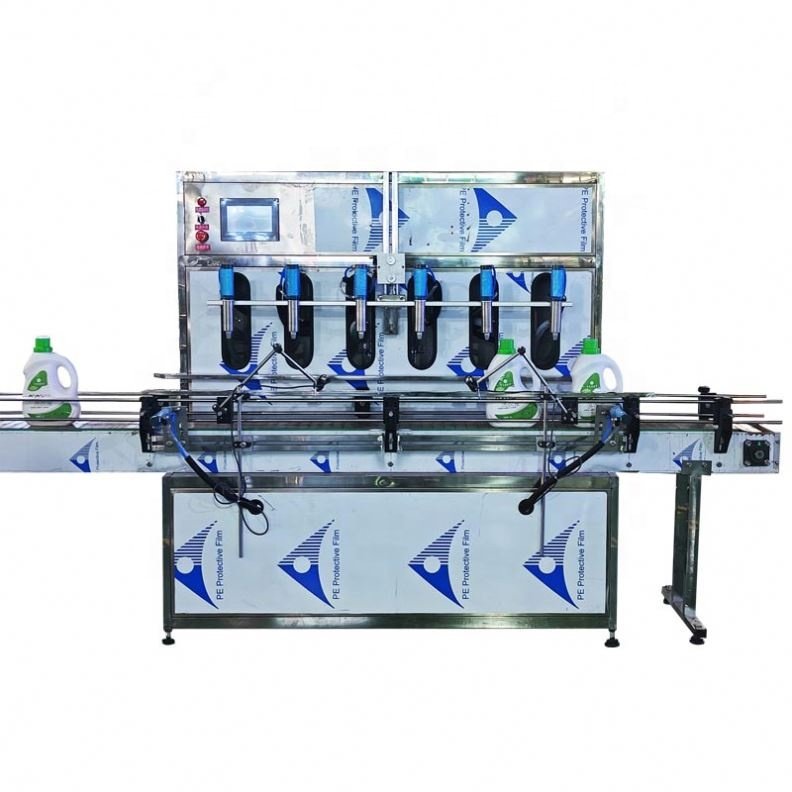 Easy Installation Auto Rotary Liquid Detergent Filling Machine Fully Automated Filling Capping Labeling Production Line