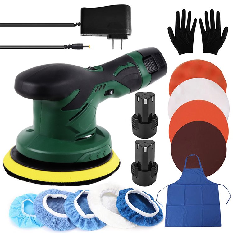 12V Cordless Car Polisher Tool Set Variable Speed Drill and Buffer for Car Polishing
