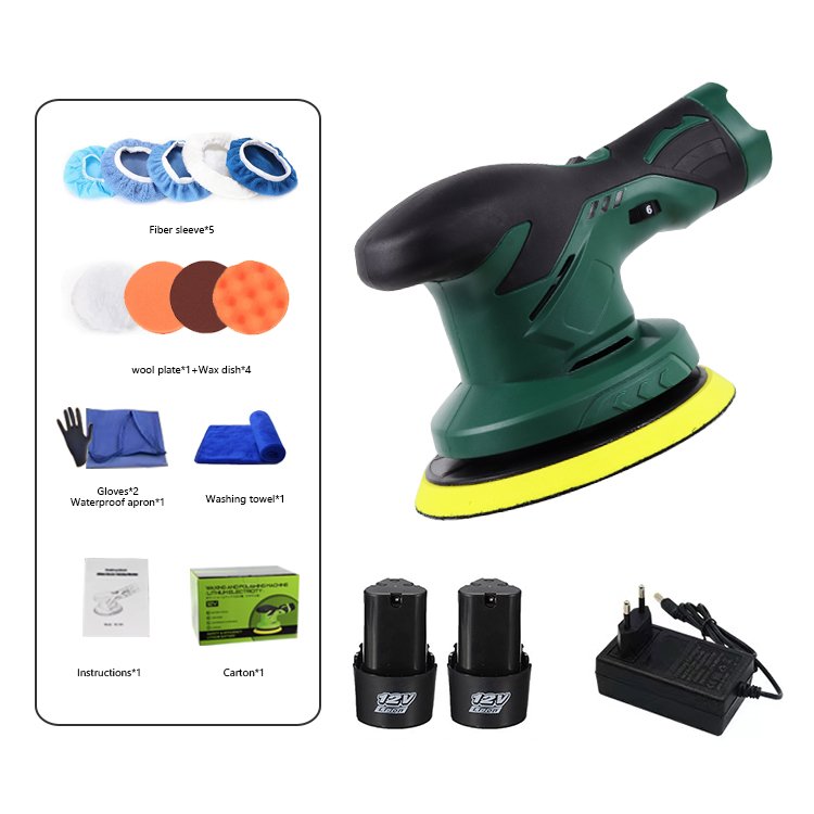 12V Cordless Car Polisher Tool Set Variable Speed Drill and Buffer for Car Polishing