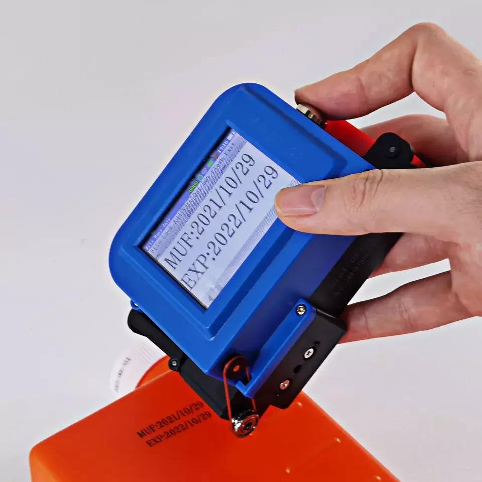 BTMARK Mini Thermal Inkjet Printer Smart Handheld Mini Printer to Print Production Date Food Bag Bottle Body 4.5 Inches