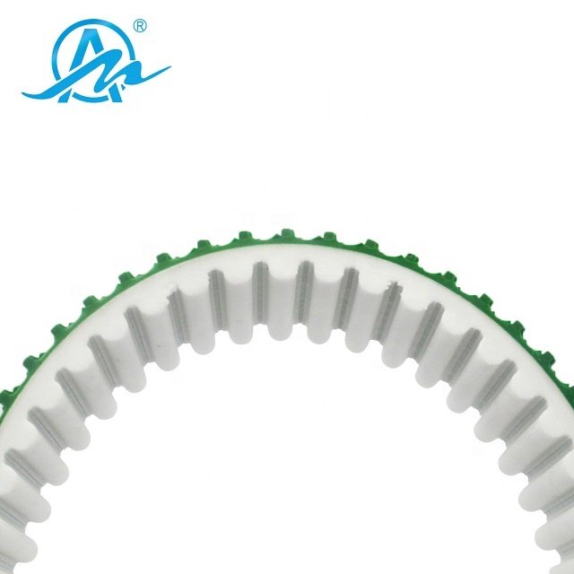Customized nonstandard HTD8M tooth type timing belt coating with green rough top pvc pu transmission belt