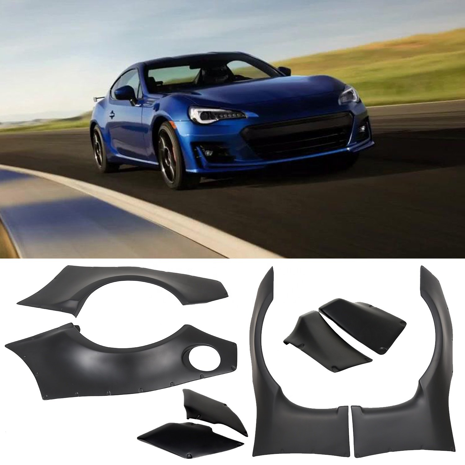 For 13-20 Subaru BRZ 13-16 Scion FRS 86 Wide Body 8pc Fender Flares Wheel Cover