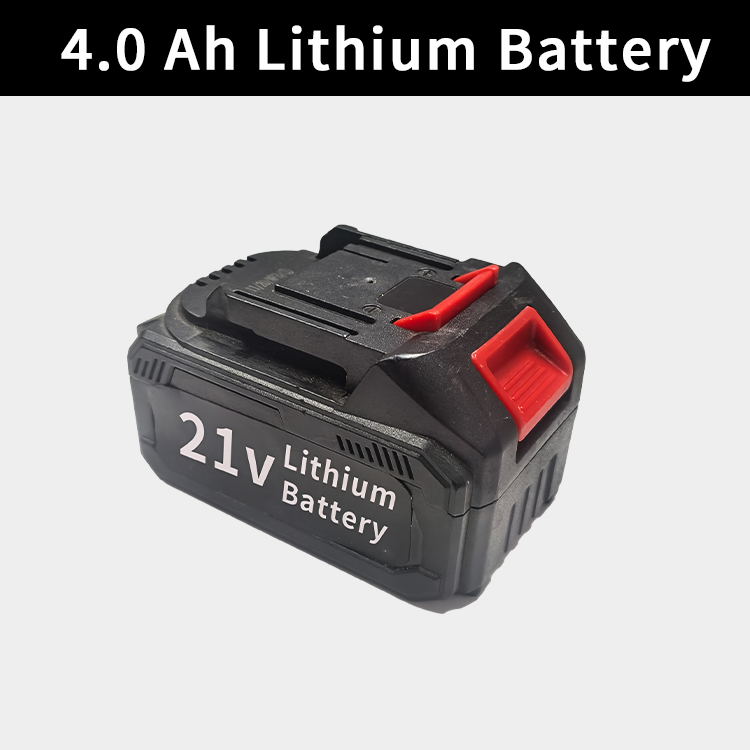 4.0Ah Battery Powered Drilling Tools 21V Power Drill with LED Light 2 Gear Adjustment Keyless Chuck Cordless Electric Drill