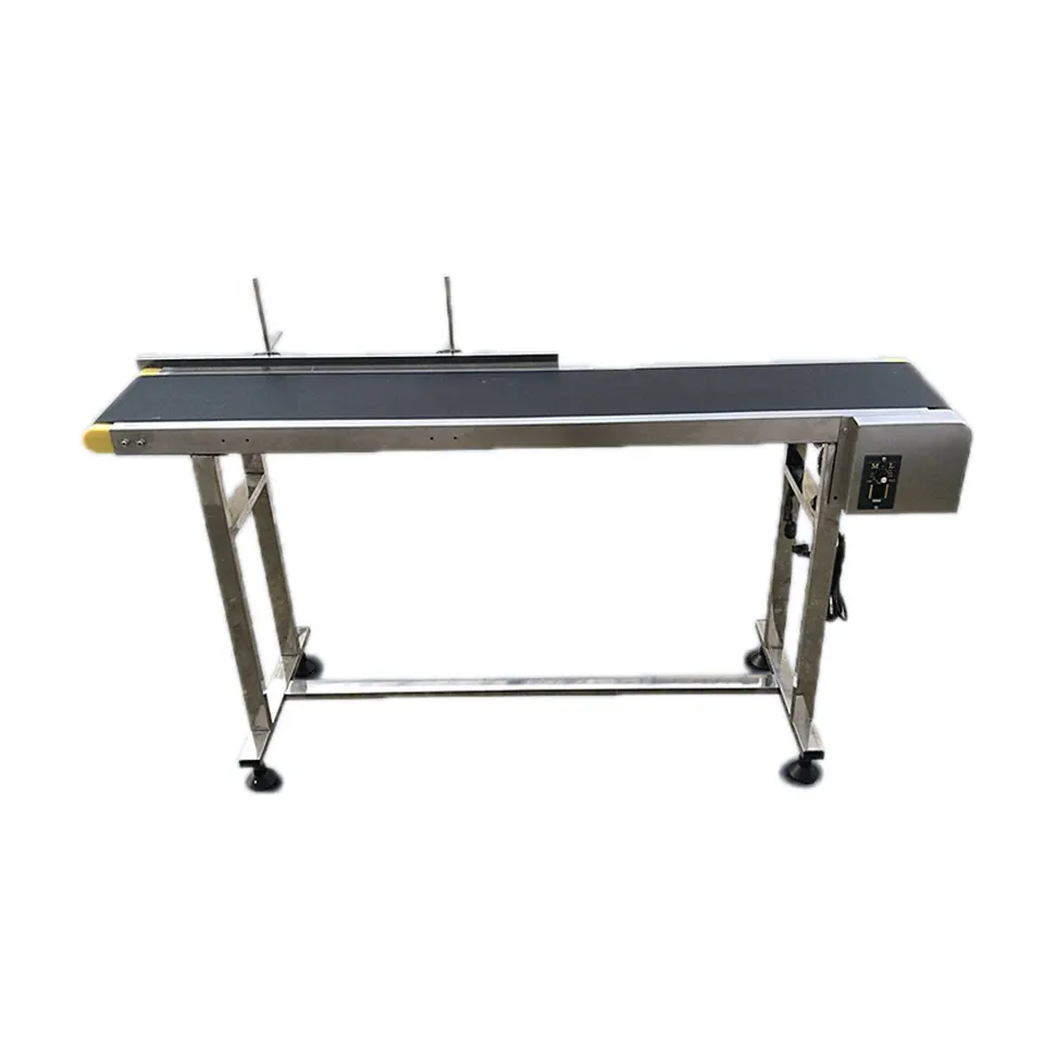 Speed Control Supported Bottle Conveyor Belt Automatic Electric Conveyor for coding and marking production line inkjet printer