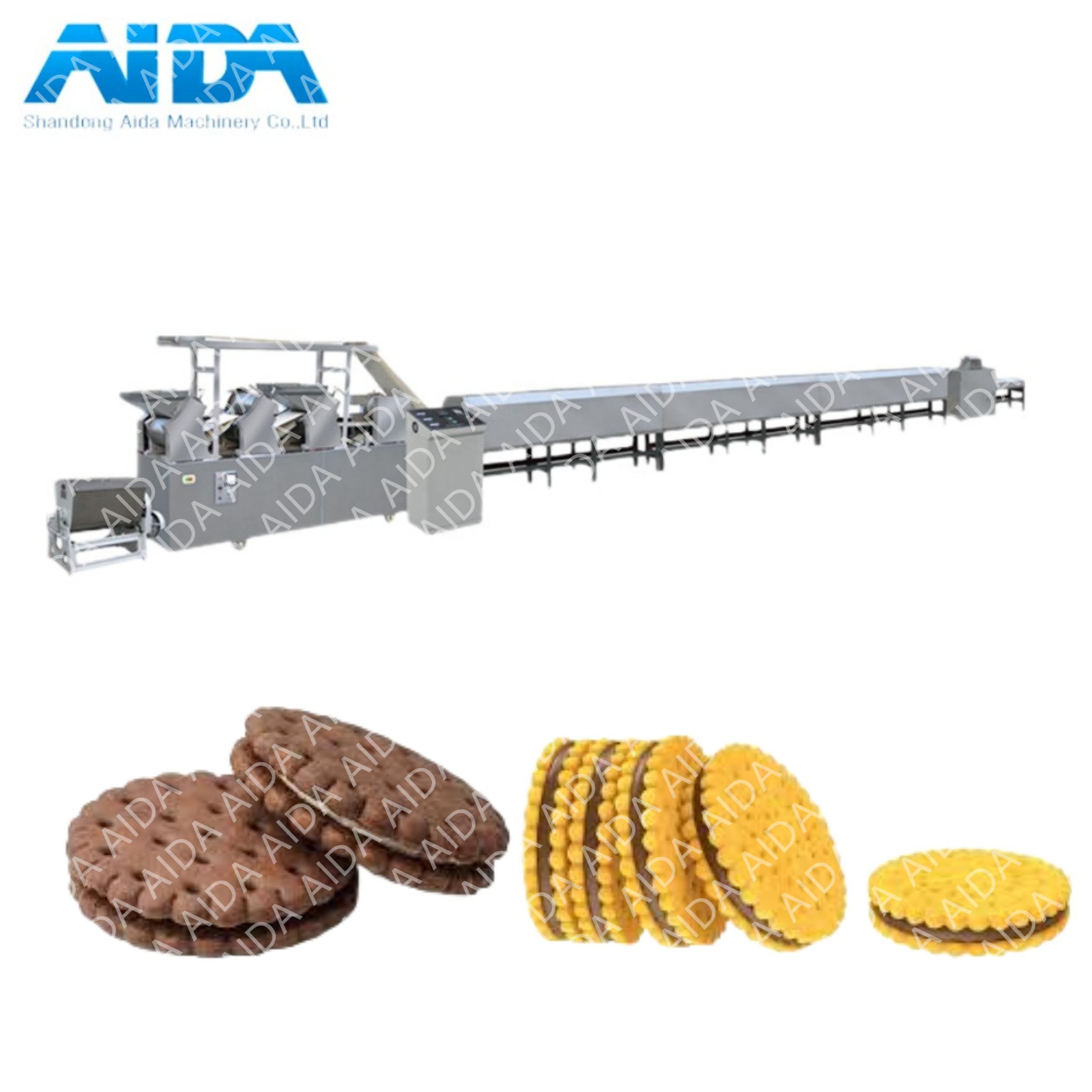 AD 225 AD 280 Fully Automatic Small Multifunctional Biscuit Production Line Equipment