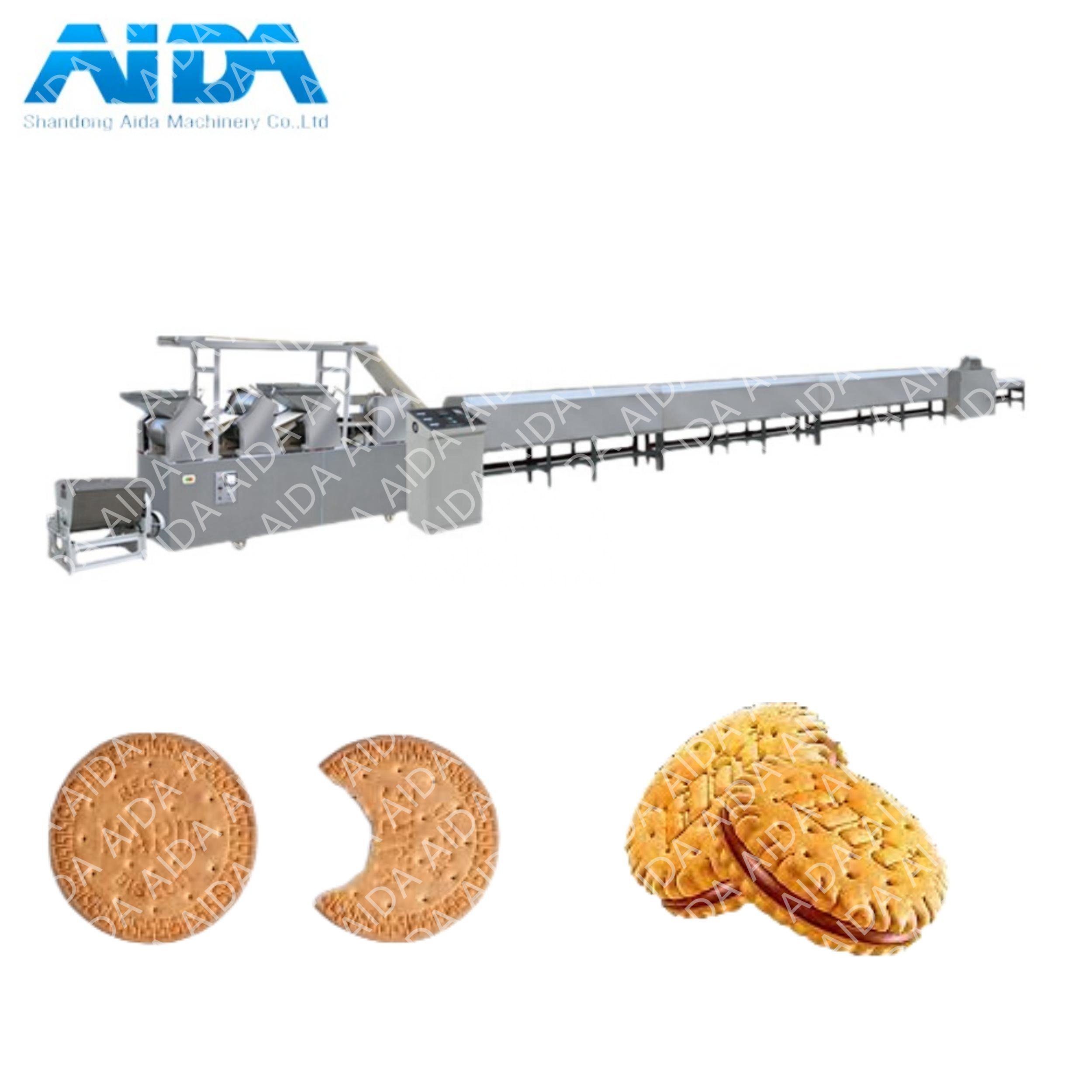 AD 225 AD 280 Fully Automatic Small Multifunctional Biscuit Production Line Equipment