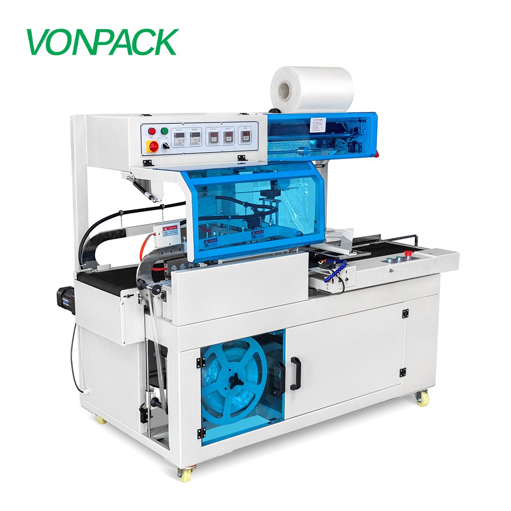 BF450 Fully Auto POF Film Side Sealer L Sealing Machine Assembling Palletizing Wrapping Thermal Shrinking