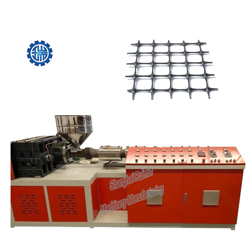 PET Plastic Biaxial Geogrid Extrusion Production Line Hdpe Pp Plastic Sheet Extrusion Machine
