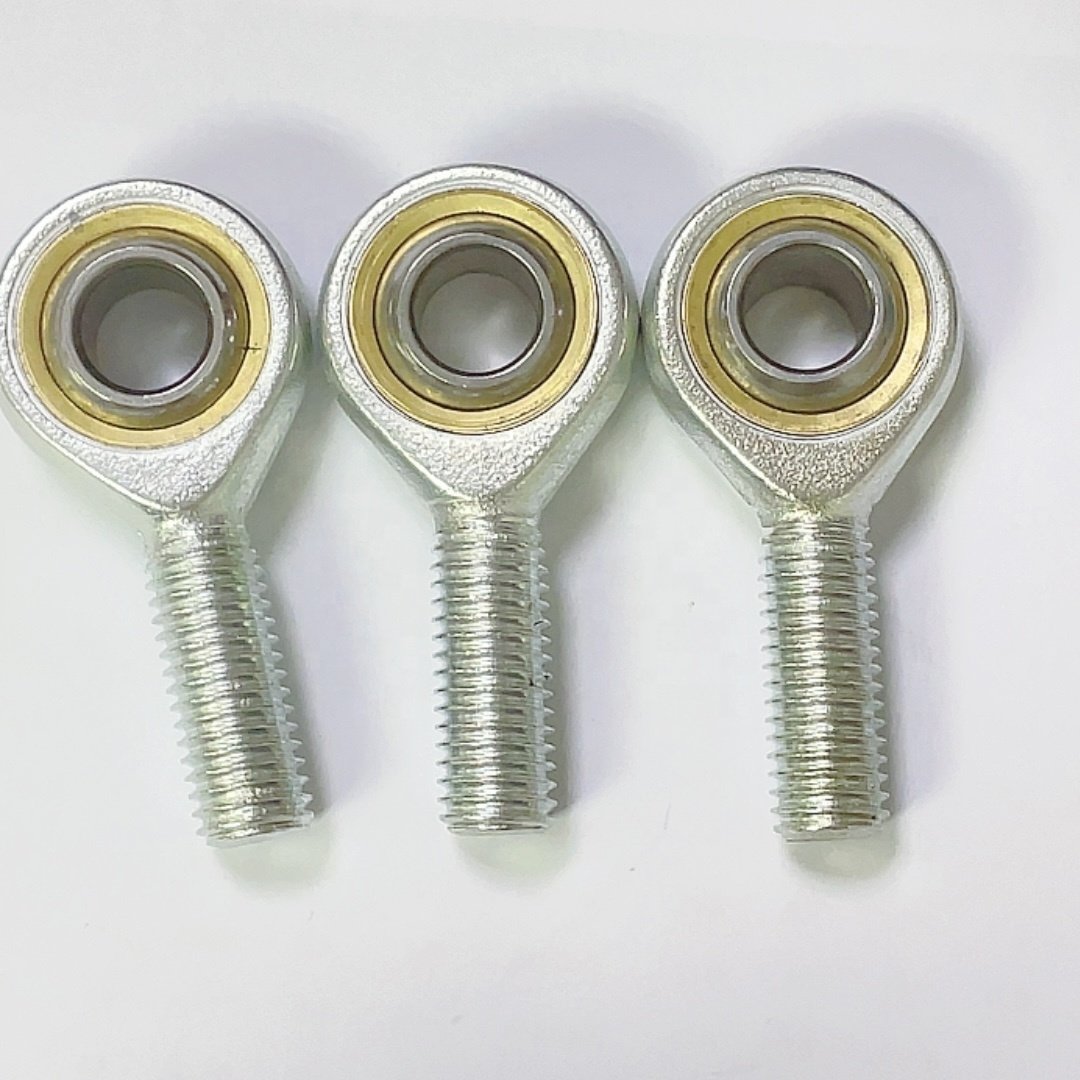 Self-lubricating rod end bearing male thread steel on ptee-metallic fabric maintenance free series
