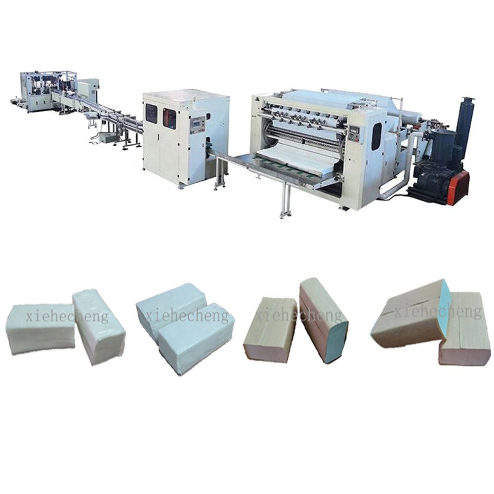 Full Automatic Hand Towel PE Plastic Film Packing Machine Production Line