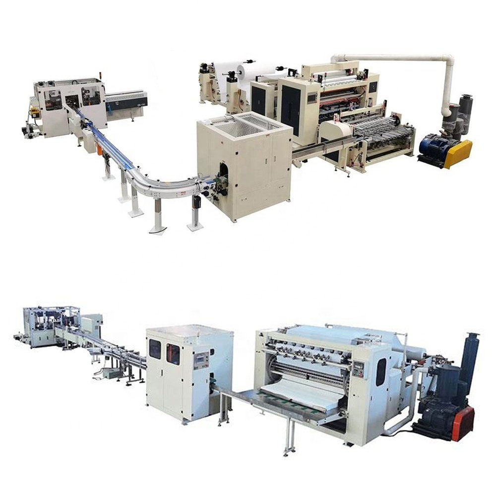 Full Automatic Hand Towel PE Plastic Film Packing Machine Production Line