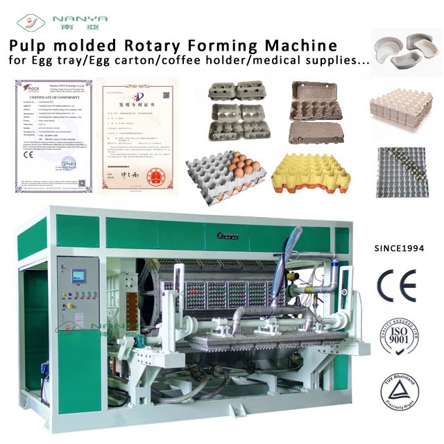 Eight-sided Rotary Molds,egg Tray, Fruit Tray, Medical Trays Making Machines, Big Capacity