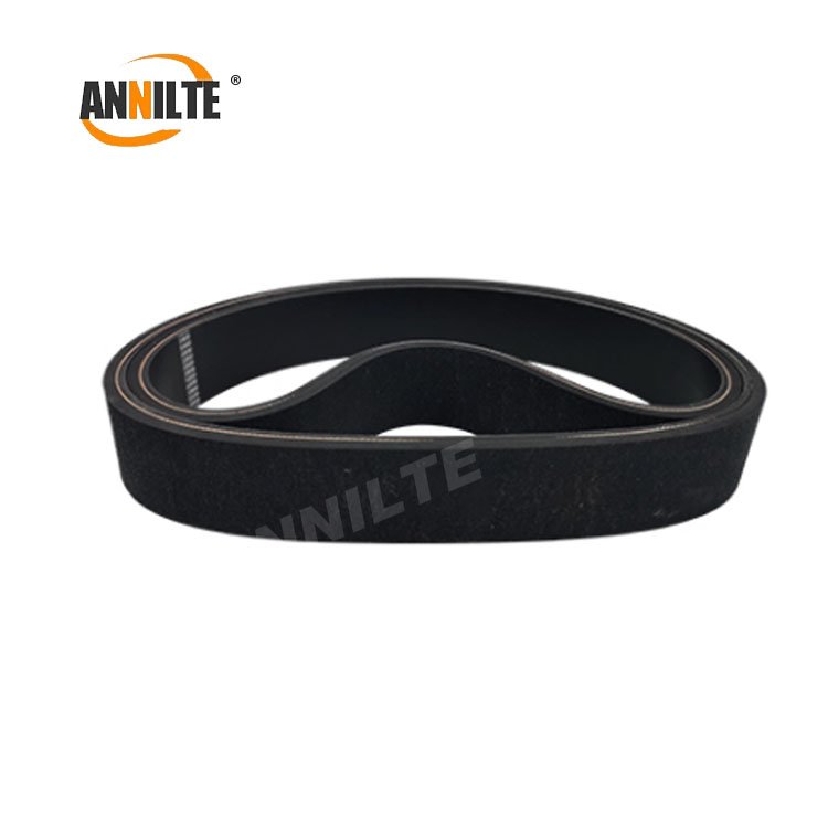 Annilte Manufacturer Industrial Red Rubber Traction Belt with Special Groove