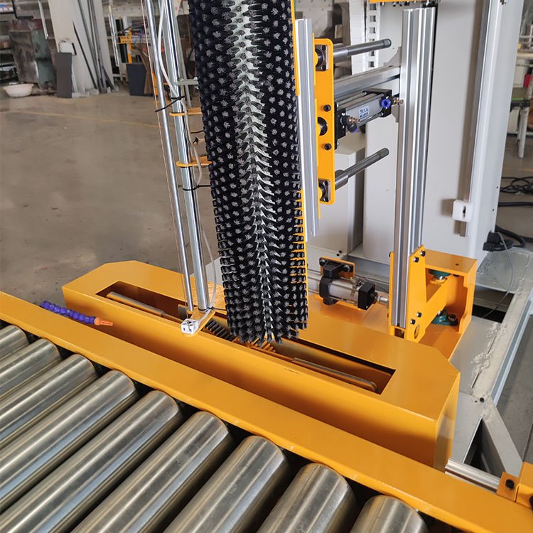 Automatic Pallet Wrapping Machine Online Pallet Stretch Wrapping Machine With Roller Conveyor Auto Pallet Wrapping Machine