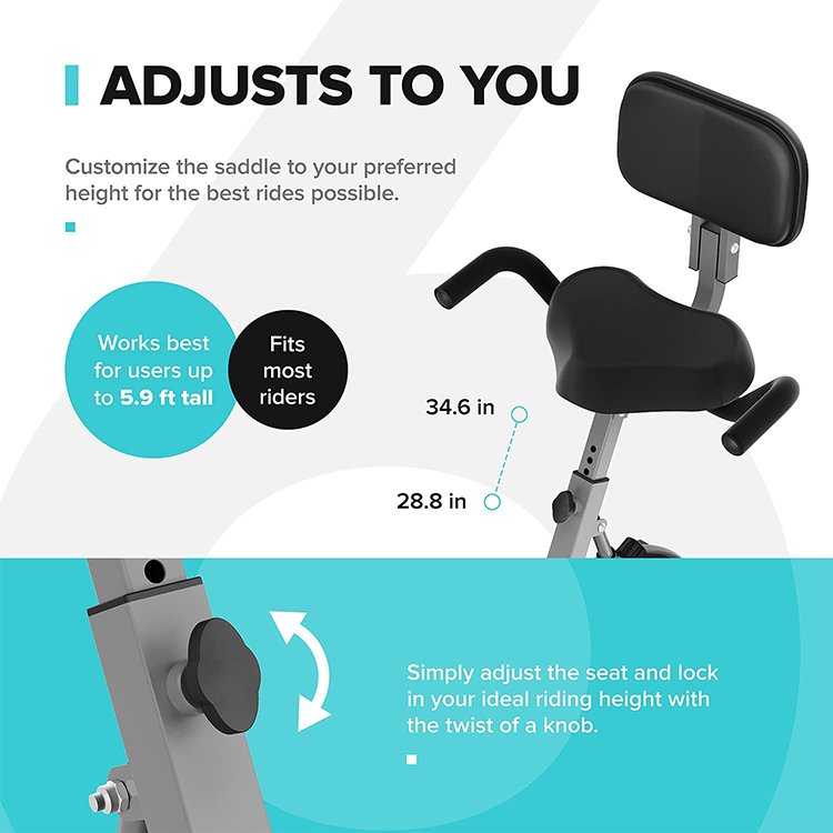 Factory Quality Assurance Foldable Magnetic Exercise Bike for Home Gym & Family Fitness Indoor Use