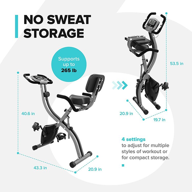 Factory Quality Assurance Foldable Magnetic Exercise Bike for Home Gym & Family Fitness Indoor Use