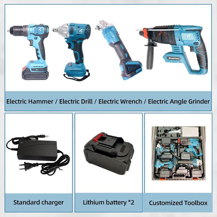 Big discount!!! MKT combination electric tool 4 kit kit 20V cordless drill battery DIY available for sale